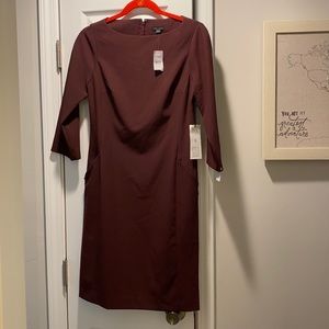 NWT Ann Taylor burgundy dress. Size 0.